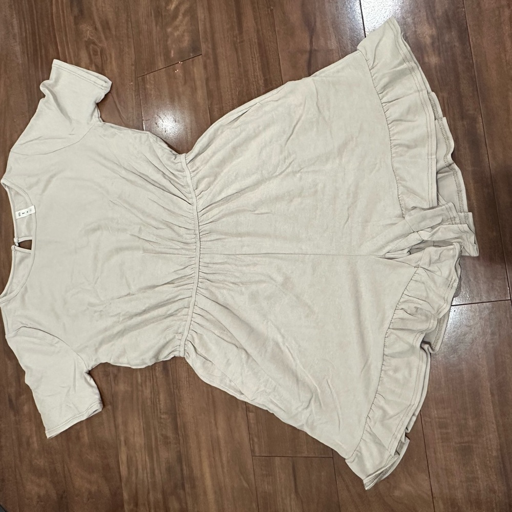 MTS Cream Short Sleeve Romper